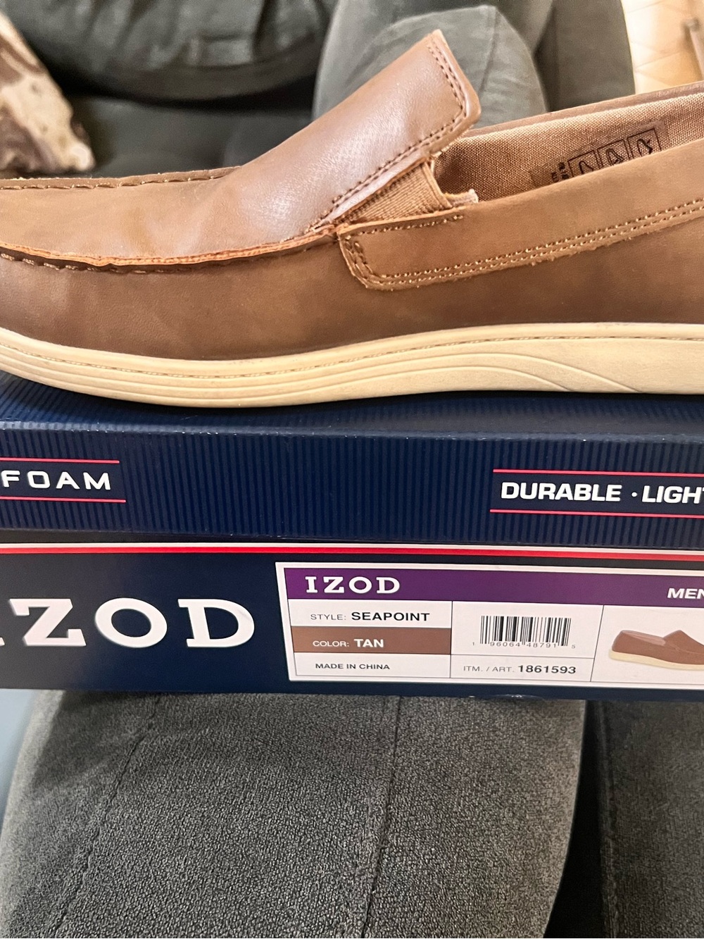 Izod Tan Slip-On Seapoint Loafer